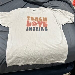 Tultex Short Sleeve Tee - White with Multicolor Graphic